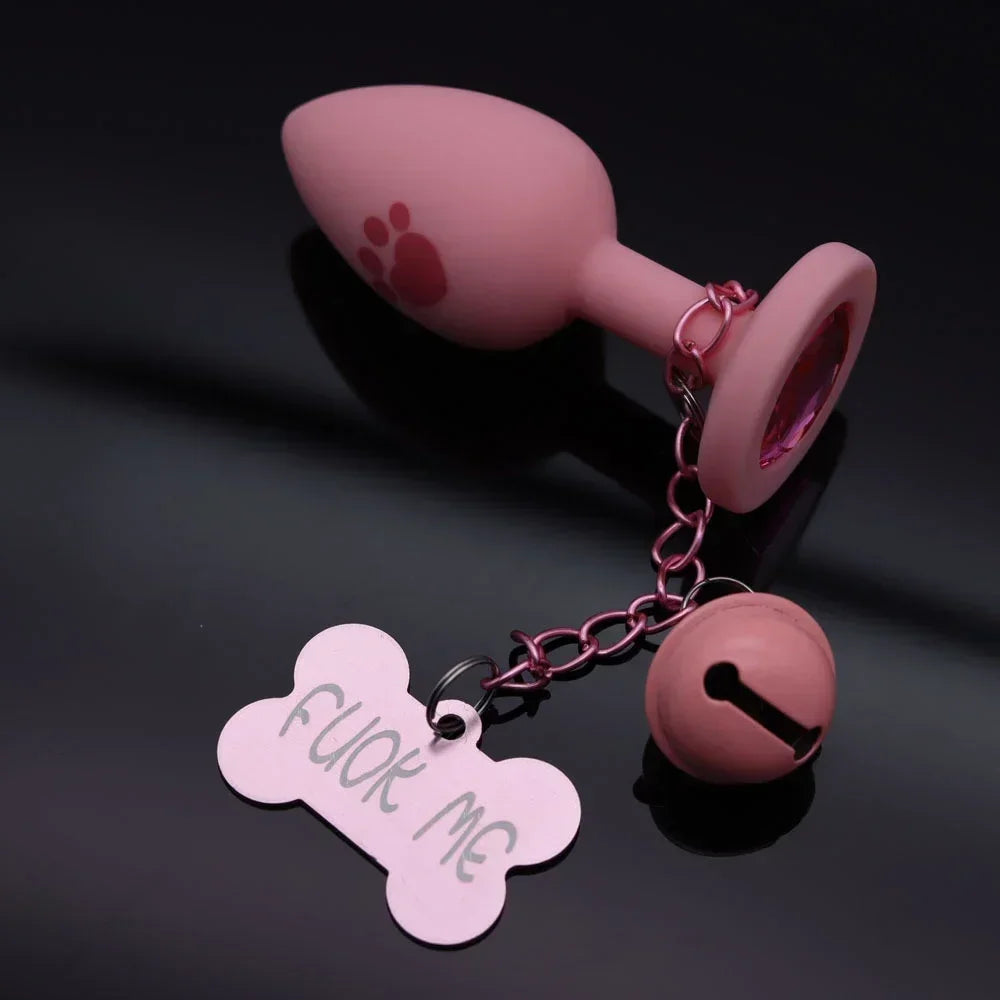 Woof Woof Anal Plug with Bell Chain