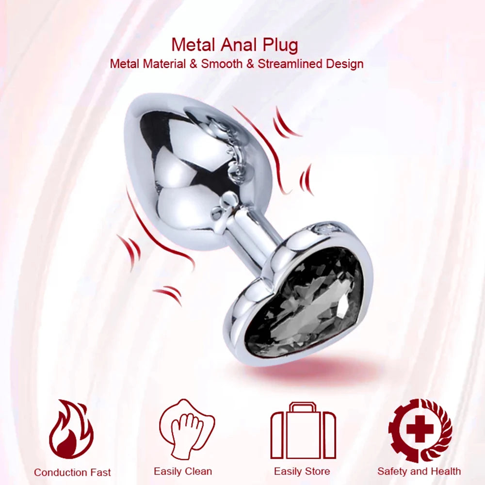 Diamond Metal Plug 3PCS S/M/L