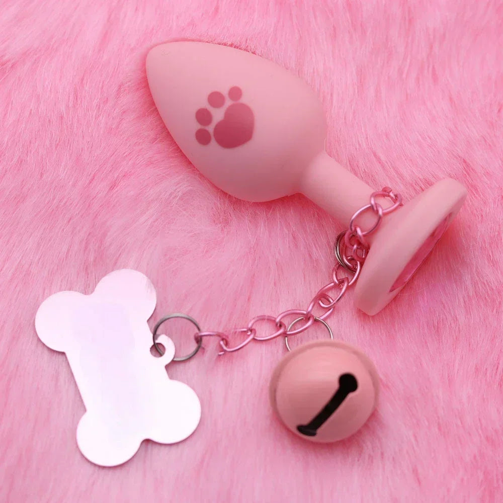Woof Woof Anal Plug with Bell Chain