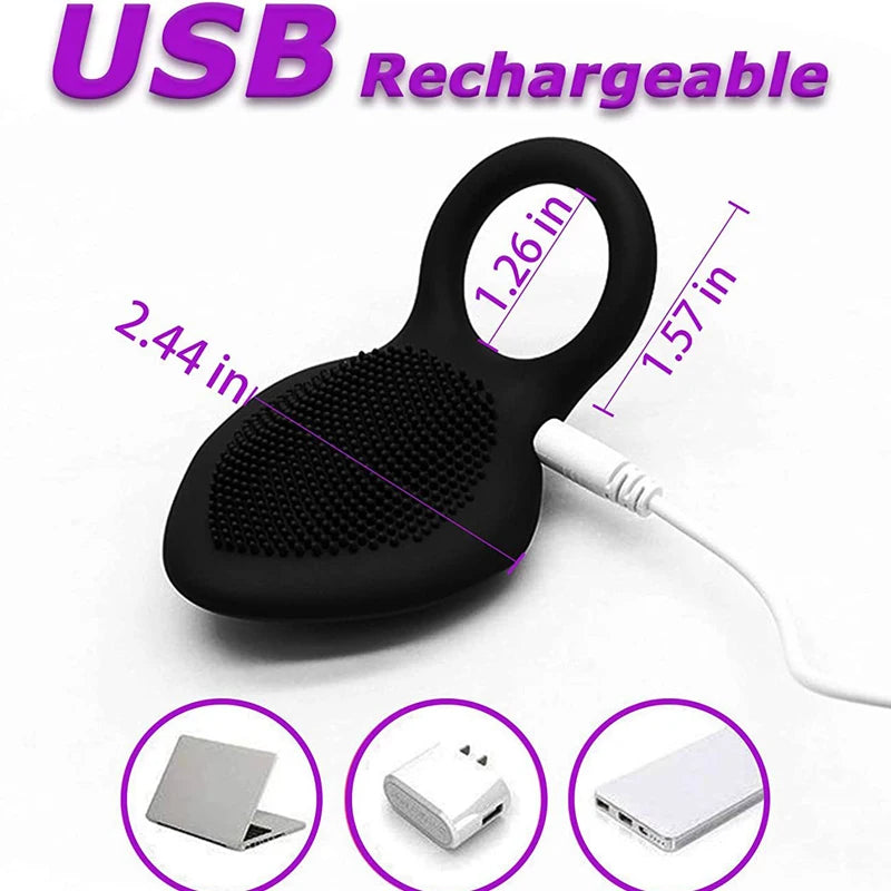 Penis Ring Vibrating Clitoris Stimulator man sex toys For Couple Vibro Delay Lick Vagina Orgasm Lock Fine Sleeve Vibrator