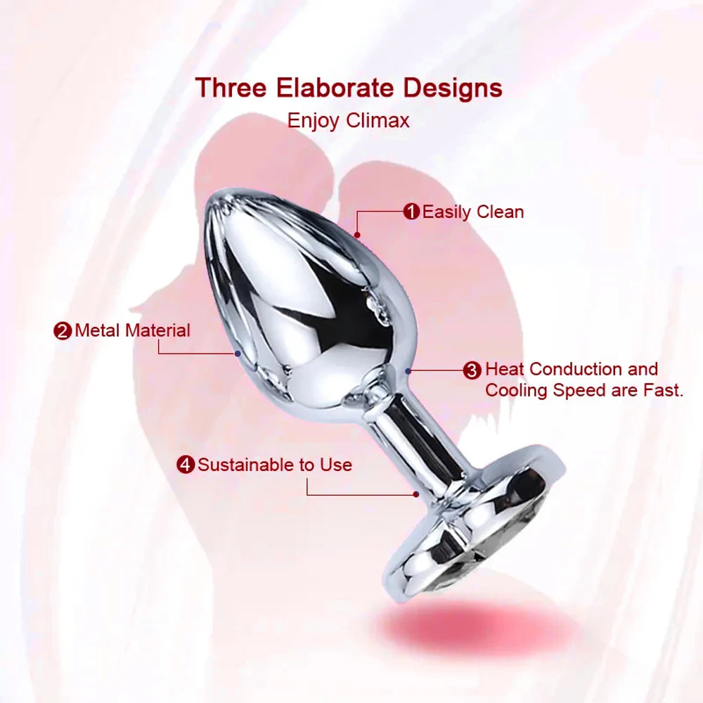 Diamond Metal Plug 3PCS S/M/L