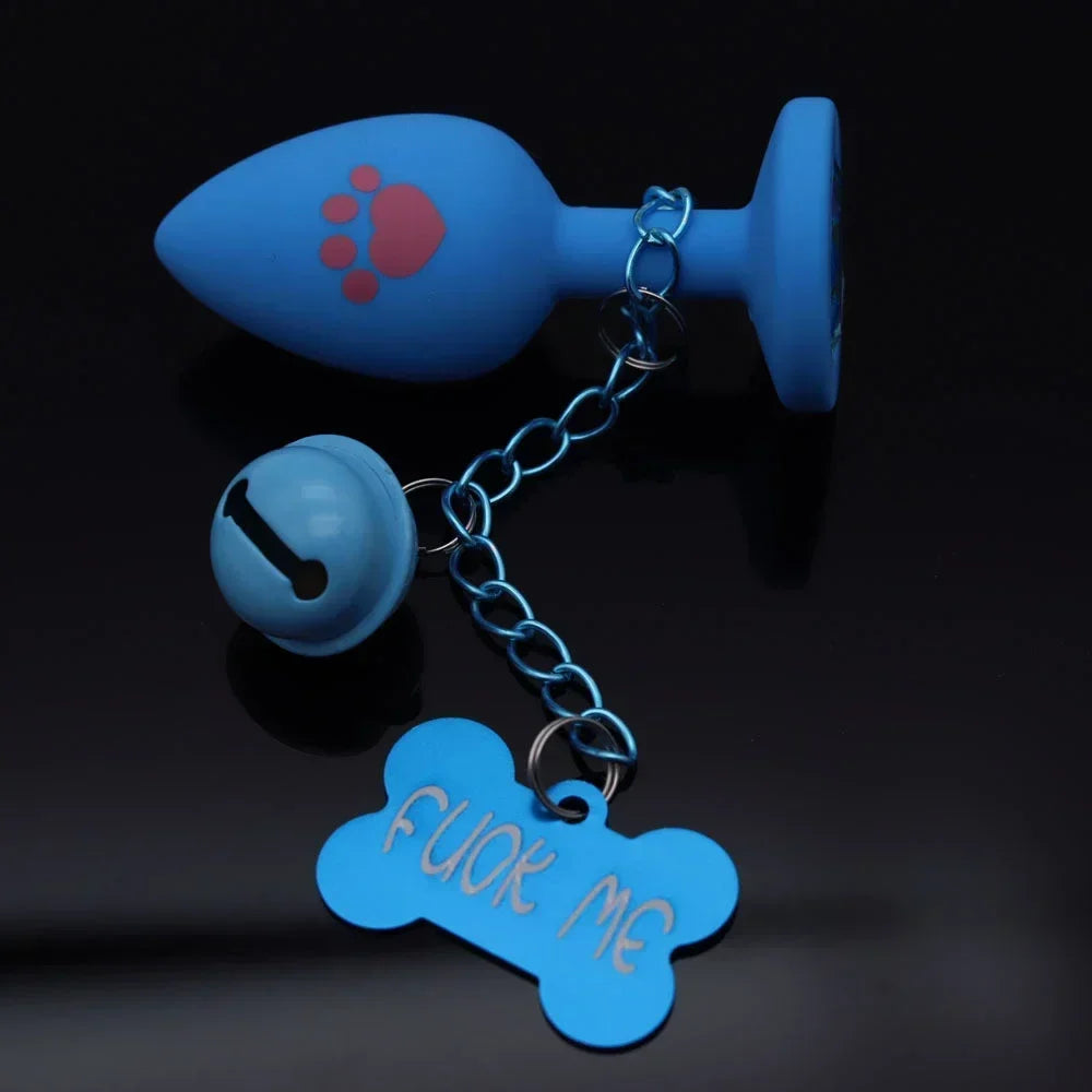 Woof Woof Anal Plug with Bell Chain