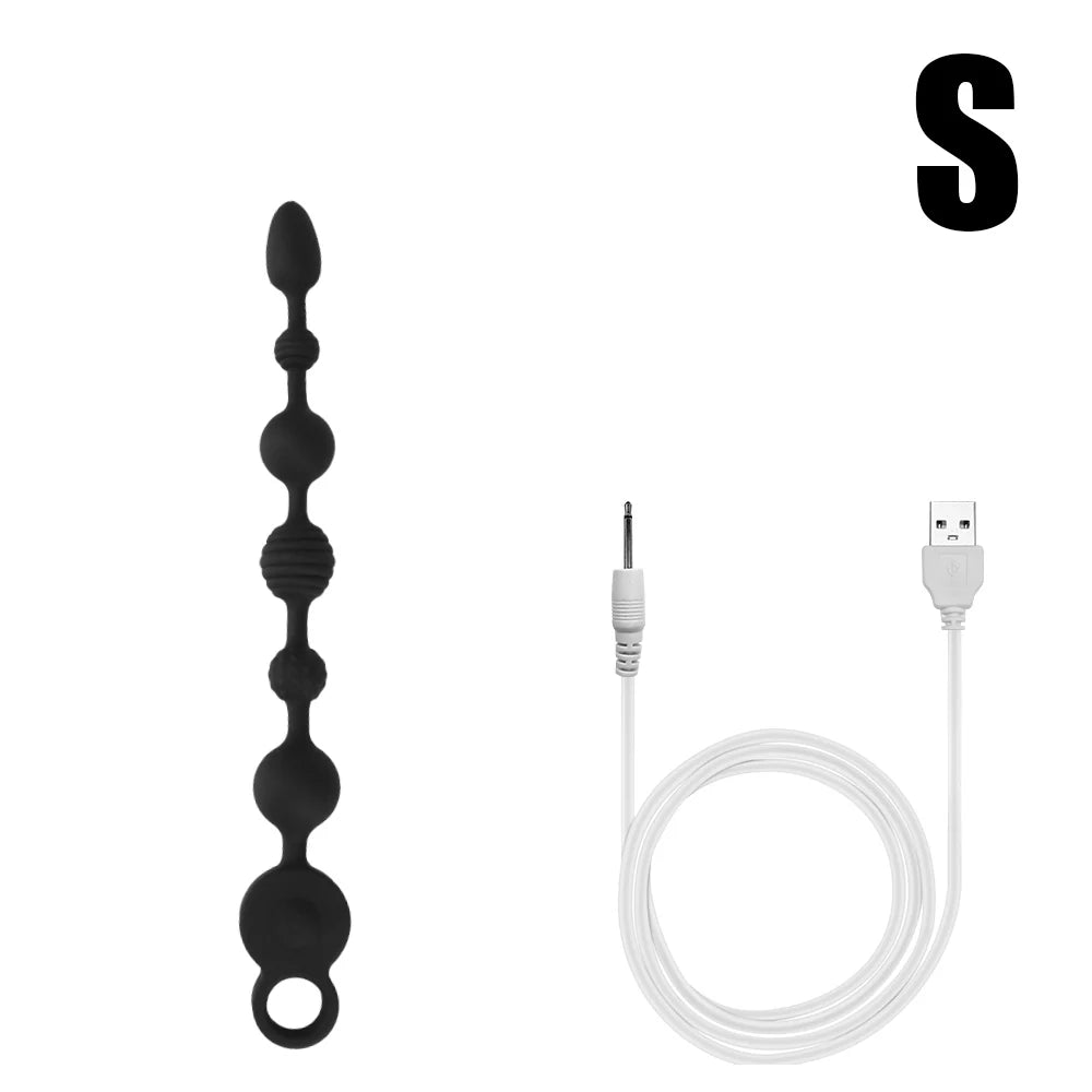 35/43cm Long Butt Plug Vibrators Anal Beads