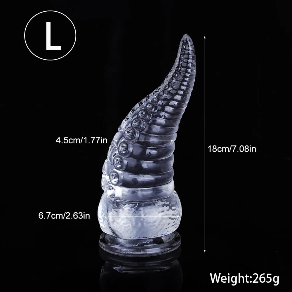 5Sizes Transparent Soft Dildo Octopus Tentacles Big Anal Plug Butt Plug Women Men Gay Masturbate Anus Stimulate Adult Sexy Toys