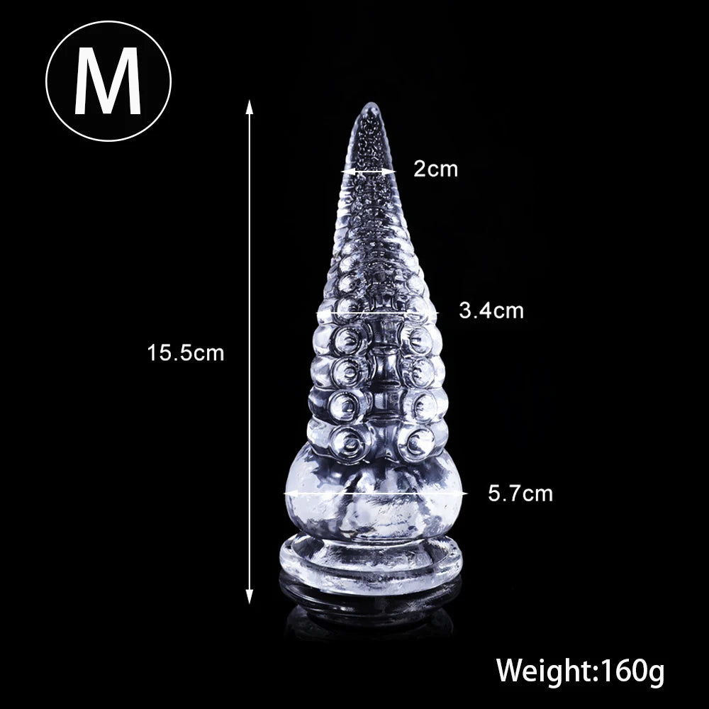 5Sizes Transparent Soft Dildo Octopus Tentacles Big Anal Plug Butt Plug Women Men Gay Masturbate Anus Stimulate Adult Sexy Toys