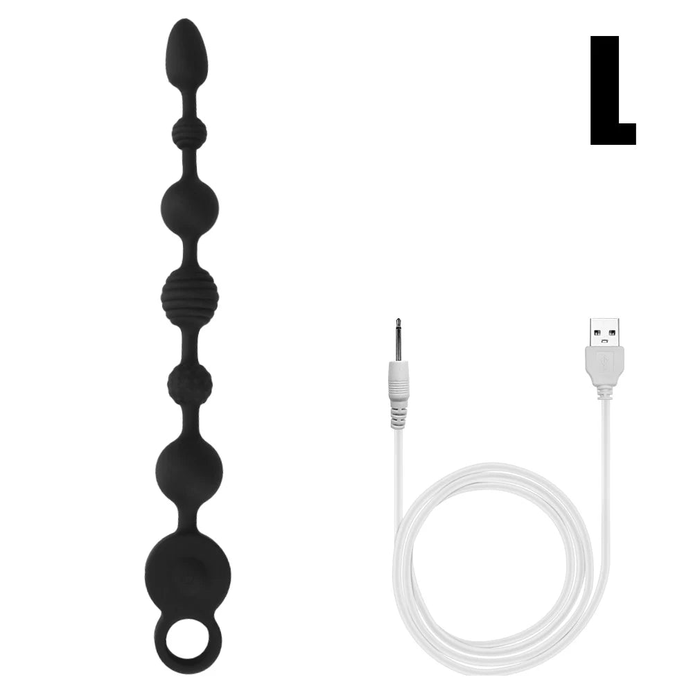 35/43cm Long Butt Plug Vibrators Anal Beads