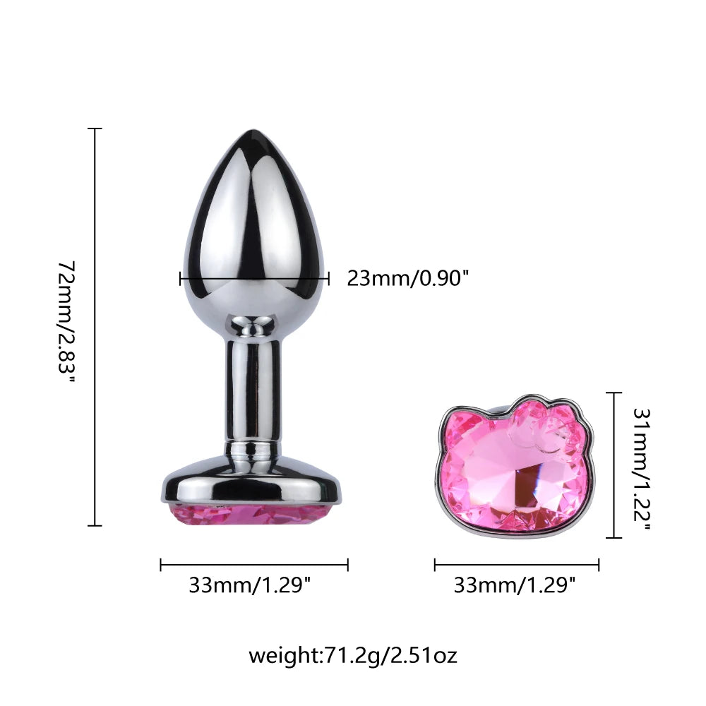 Kitty Jewel Face Butt Plug