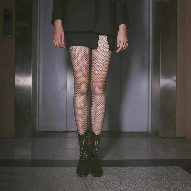 Women Fashion Hollow Out Sexy Pantyhose Black Tights Fishnet Stockings Club Party Hosiery Female Lingerie Girls Thigh Mesh Socks