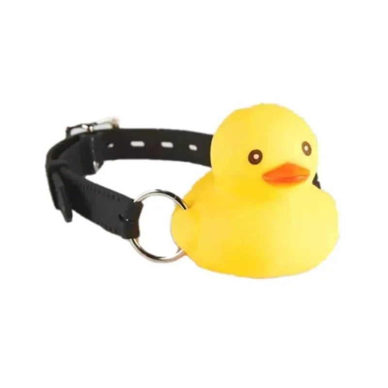 Cute Leather Harness Mouth Silicone Duck Gag Mouth Plug Couples Flirting Bdsm Sexy Toys For Women Adult Games Sex Products CF580