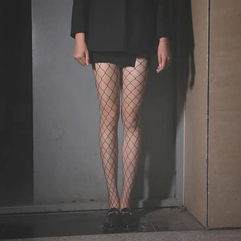 Women Fashion Hollow Out Sexy Pantyhose Black Tights Fishnet Stockings Club Party Hosiery Female Lingerie Girls Thigh Mesh Socks