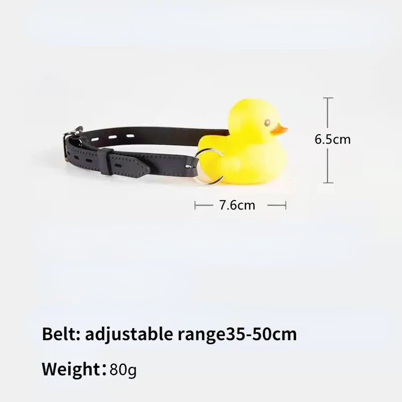 Cute Leather Harness Mouth Silicone Duck Gag Mouth Plug Couples Flirting Bdsm Sexy Toys For Women Adult Games Sex Products CF580