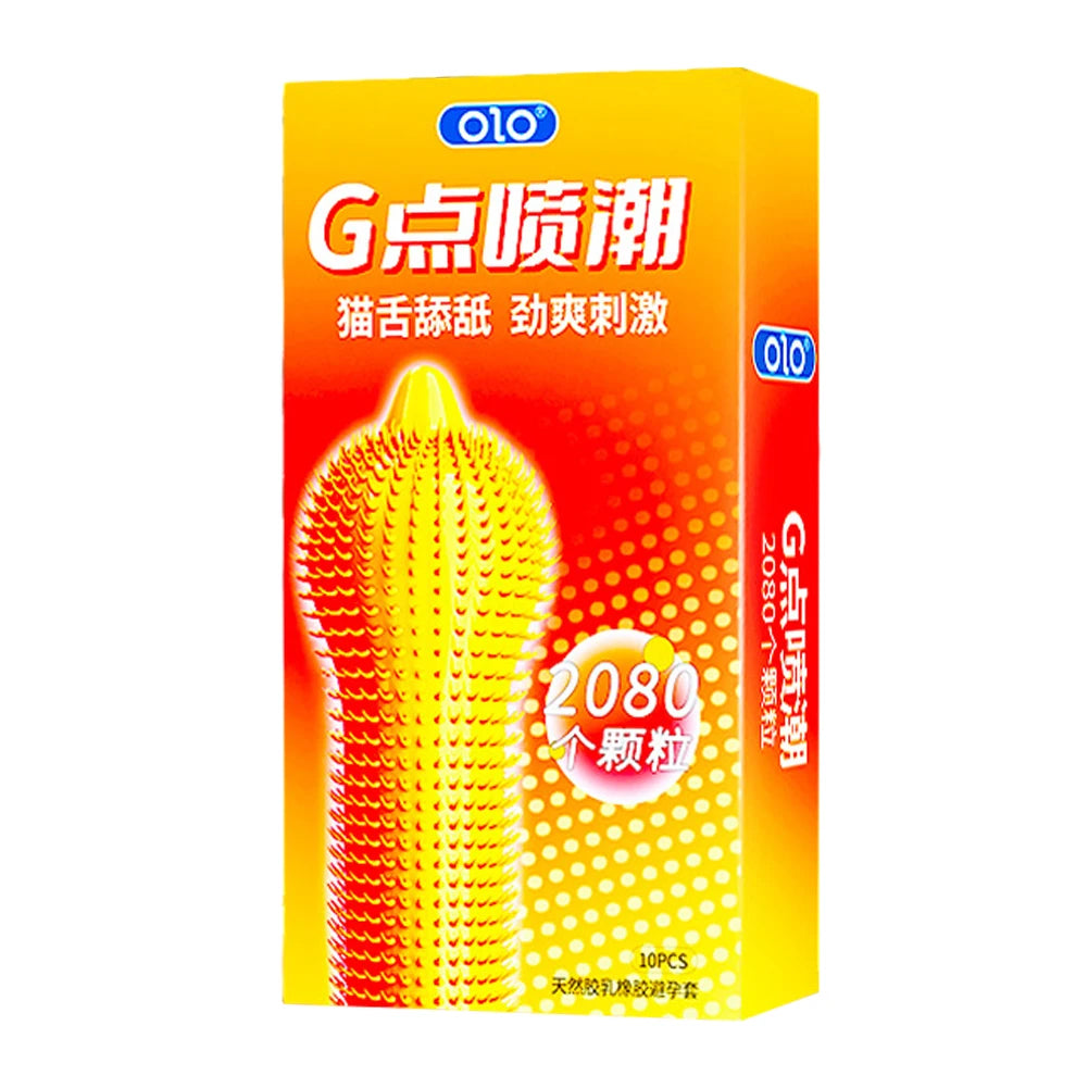Hyaluronic Acid Condoms Cat Tongue Large Pellet Stimulate Penis Sleeves Ultra Thin Natural Rubber Latex Safer Sex Products