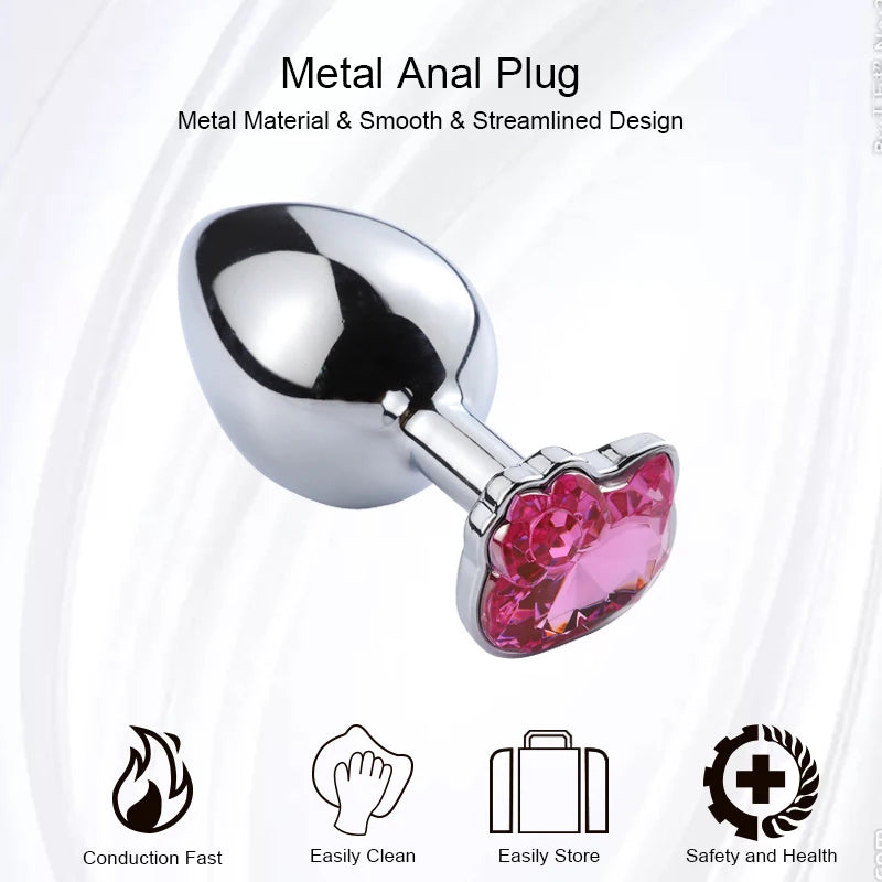 Kitty Jewel Face Butt Plug