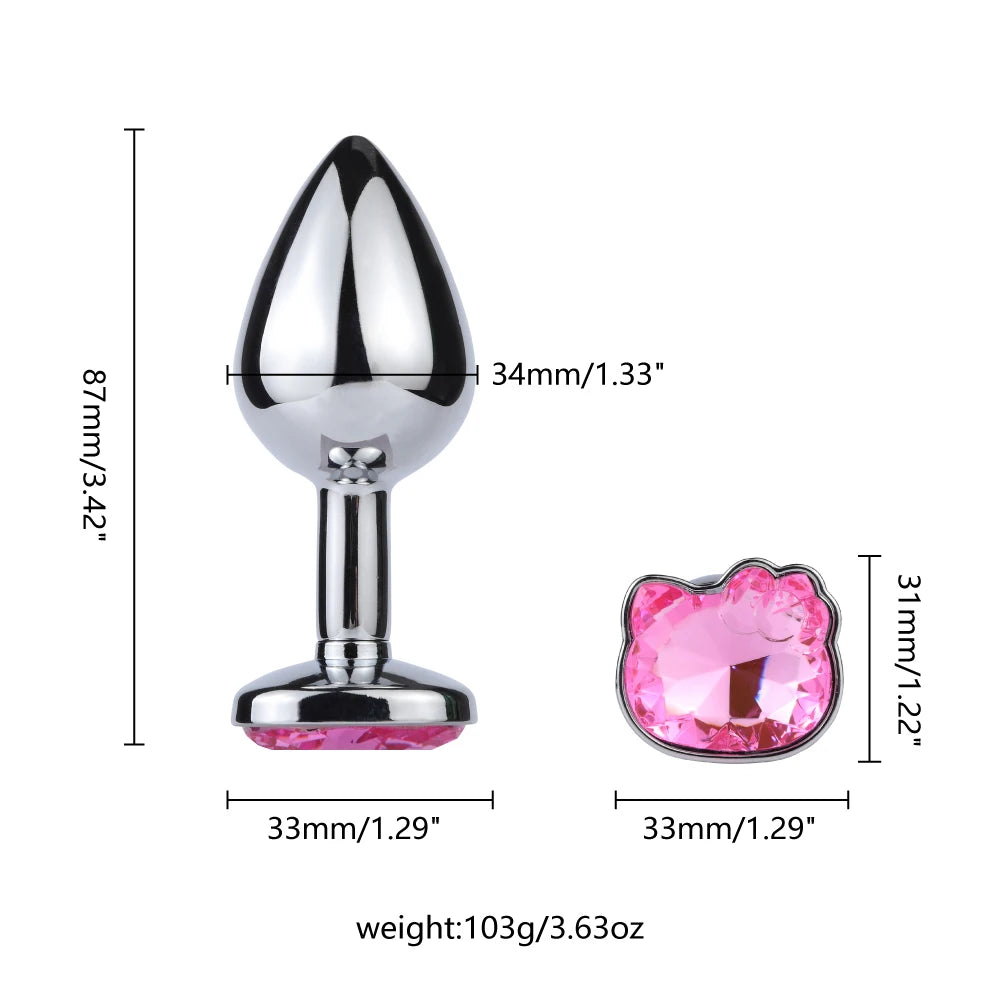 Kitty Jewel Face Butt Plug