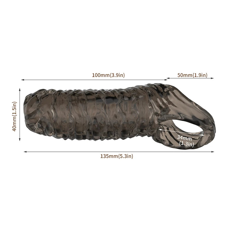 Cock Ring Reusable Penis Sleeve Sex Toys Condoms for Men Restriction Rings Pleasure Ring in The Clitoris Sperm Locking Condom 18